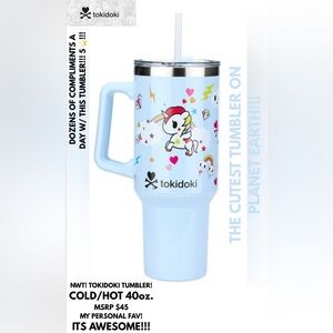 NWT! TOKIDOKI TUMBLER! INSULATED. HOT OR COLD. FITS A STANDARD STARBUCKS VENTI!